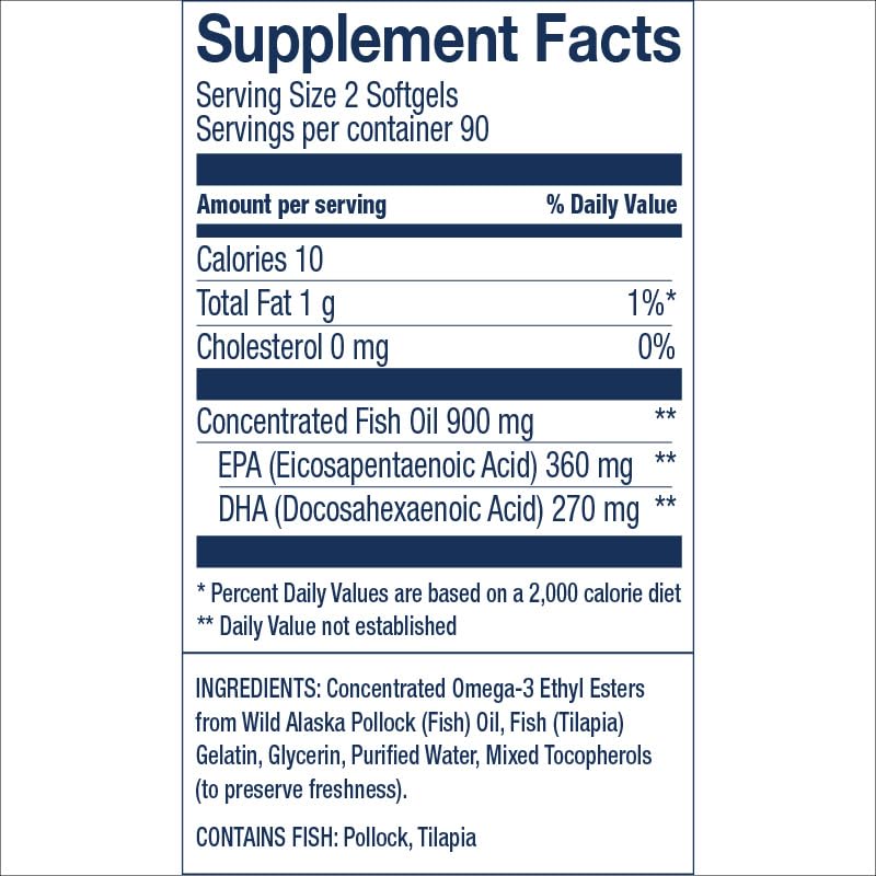 Wiley's Finest Wild Alaskan Fish Oil Easy Swallow Minis - Omega-3 Fish Oil Supplement for Adults and Kids - Double-Strength 630mg EPA and DHA Natural Supplement - 180 Mini Softgels (90 Servings)