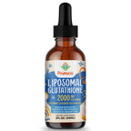 Prunucis 2000MG Liposomal Glutathione Liquid, 98% Absorption, Active Form L-Glutathione Supplement, Vegan Friendly, Powerful Antioxidant Complex for Immune System, Aging Defense, Detox, 2 FL.OZ