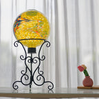 YELENEW 12" Black Metal Gazing Ball Stand for 10-12 Inch Glass Gazing Ball
