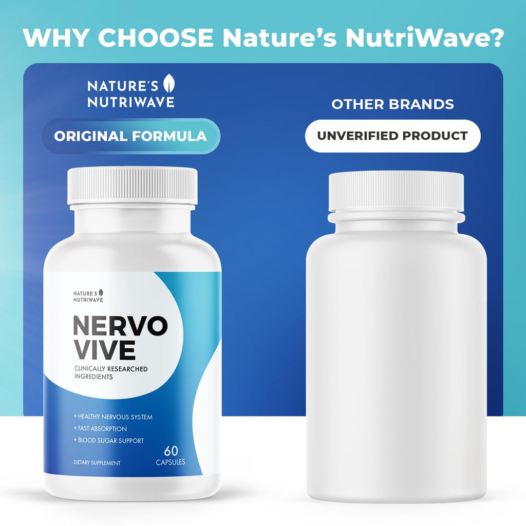 Nervovive – Botanical Capsules, USA Made – 60 Ct, 6 Month Supply