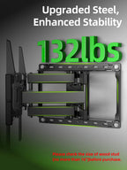 USX Mount Full Motion TV Wall Mount for Most 42-90" TV Holds up to 132lbs