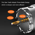 ASNOMY Tungsten Carbide Tipped Hole Saw Drill Bit for Hard Metal, 1-5/8 Inch T.C.T Hole Saw Cutter with 2pcs Pilot Drill bit for Metal, Stainless Steel, Iron, Wood, Plastic