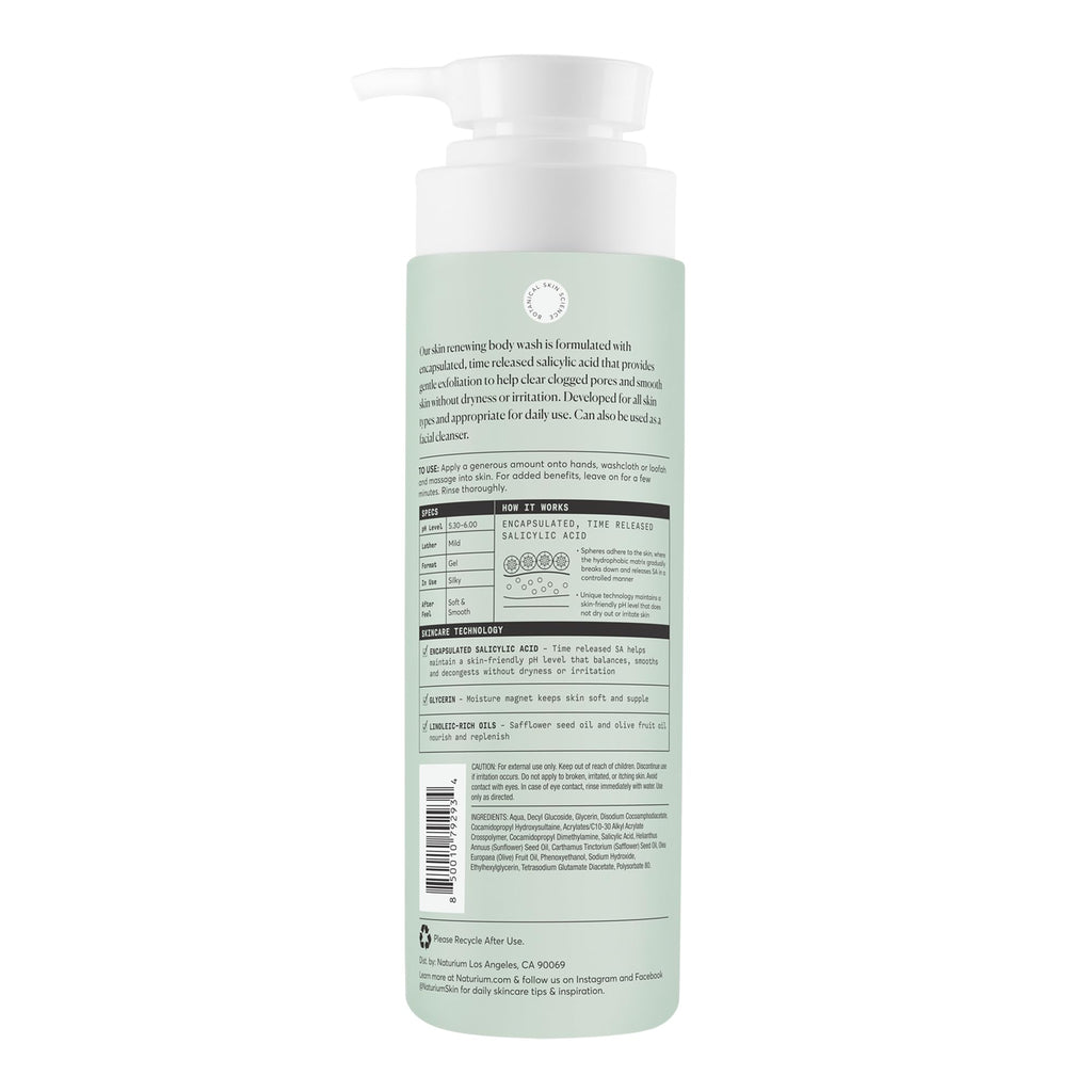 Naturium The Perfector Salicylic Acid Body Wash, 16.9 fl oz