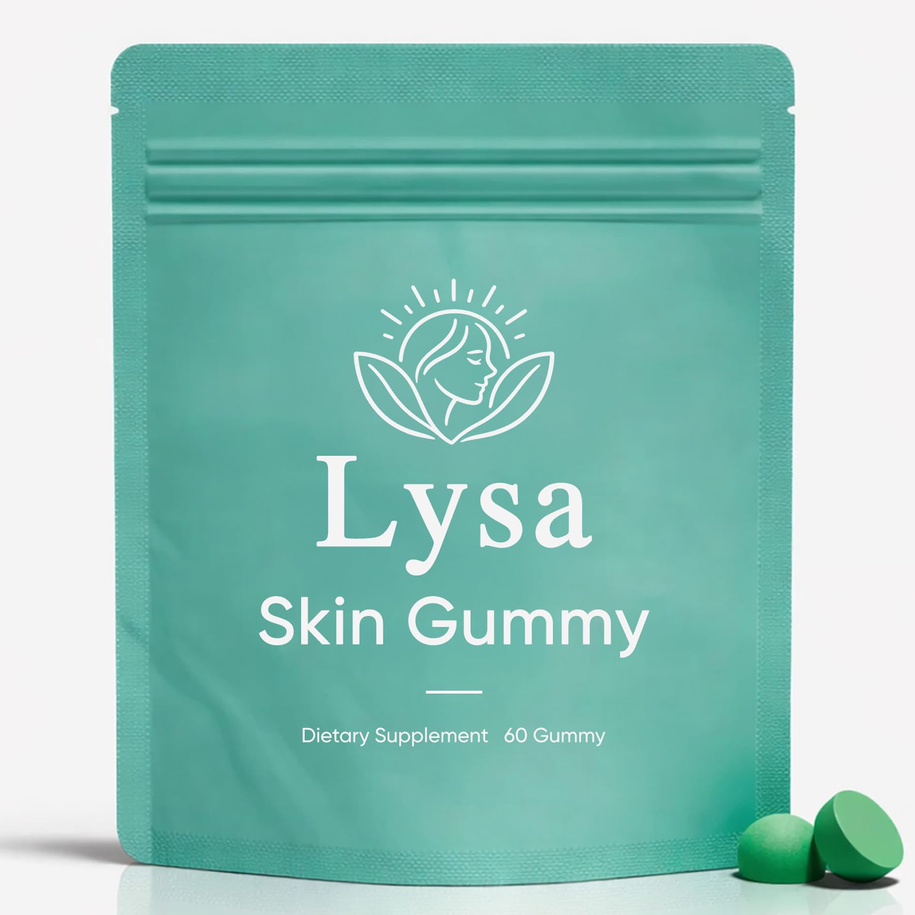 FWPTEI LYSA Acne Gummies, LYSA Ritual Acne Treatment Immune Support & Skin Health - High Potency Vegan Gummies, Sugar-Free, Gluten-Free Gummy Supplement, 60 Gummy