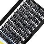 Handmade D Curl 10-20mm to Choose 120Pcs Natural long Individual Thick Base Cluster Eyelashes Dramatic Look DIY Volume Eye Lashes Extensions (12mm)