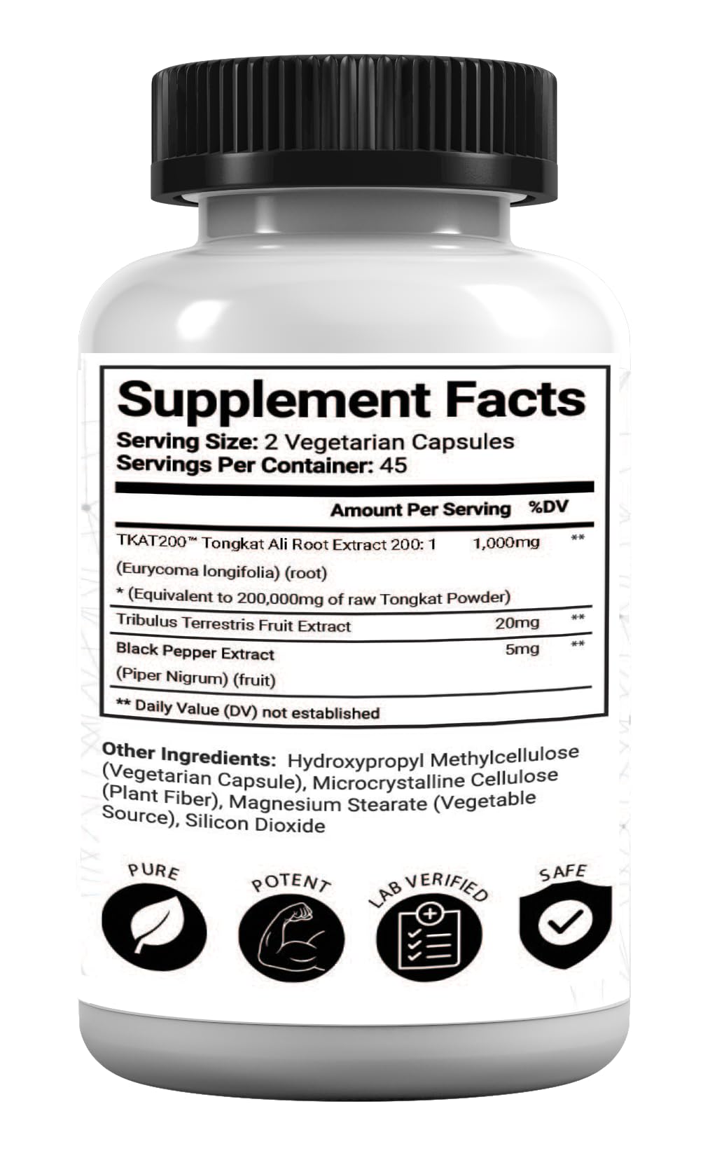 Research Labs Longjack Tongkat Ali 2 Pack Extract Capsules - Highly Concentrated Potent Extract | Strength, Drive, Performance & Muscle Mass