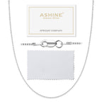 ASHINE Necklaces for Women Dainty 925 Sterling Silver Box Chain 1mm