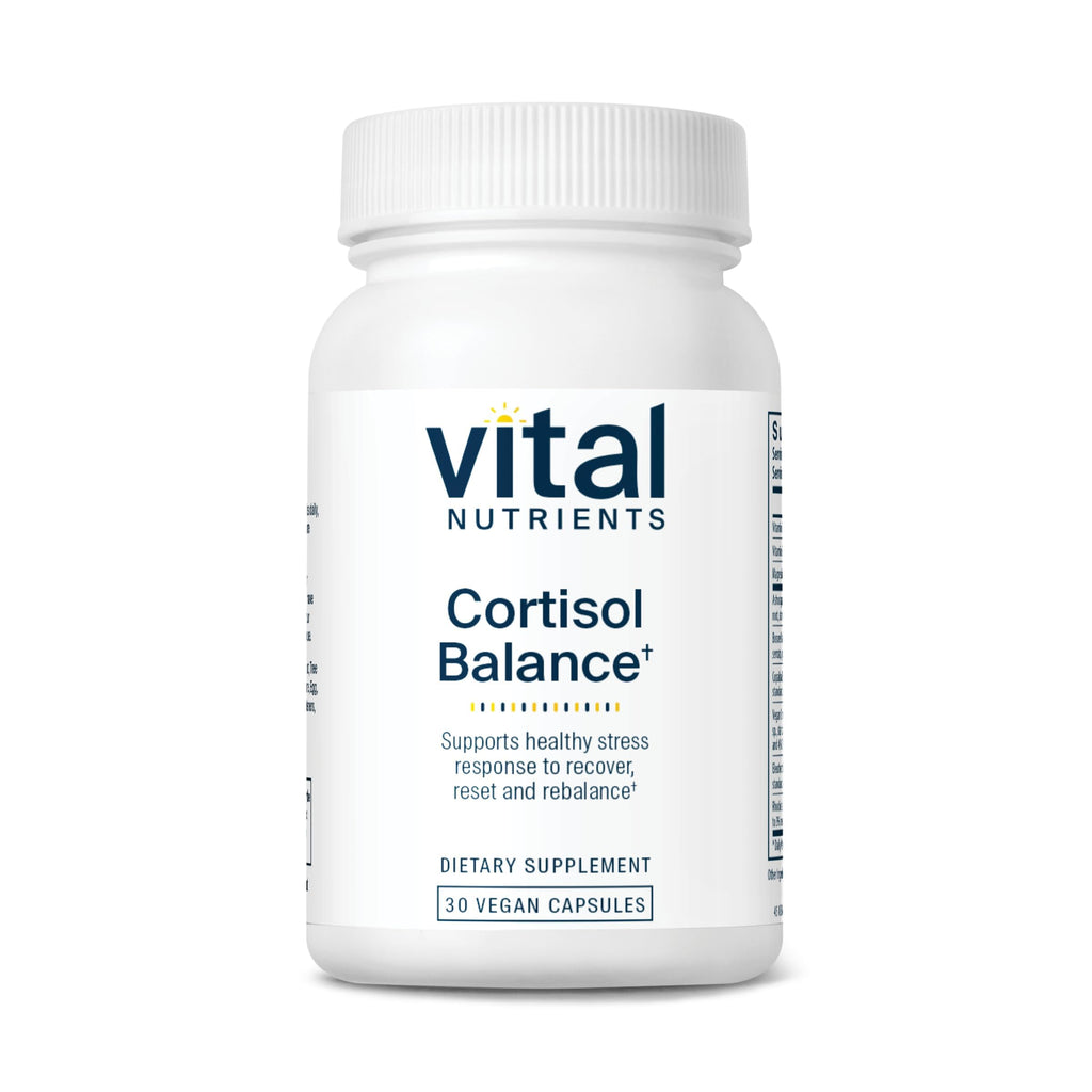 Vital Nutrients Cortisol Balance | Vegan Adrenal Support Supplements | Cortisol Manager Supports Energy & Stress Levels | Ashwagandha & Magnesium for Relaxation | Gluten, Dairy, Soy Free | 30 Capsules