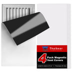 Thaibear Magnetic Vent Covers, 5.5" x 12", 4 Pack Strong Ceiling Vent Covers for Home Wall, Floor Vents Air Register, RV, Home HVAC and AC Vents, Magnetic Vent Cover for Ceiling Iron Register