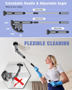 Electric Spin Scrubber, [IPX8 Waterproof ] [50KG Torque]- Gray