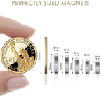 DIYMAG 60Pcs Small Refrigerator Magnets, 5 Sizes Rare Earth Disc Magnets