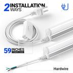 Barrina (Pack of 12 LED T5 Shop Light, 4FT, 2200lm, 6500K, 20W, Linkable