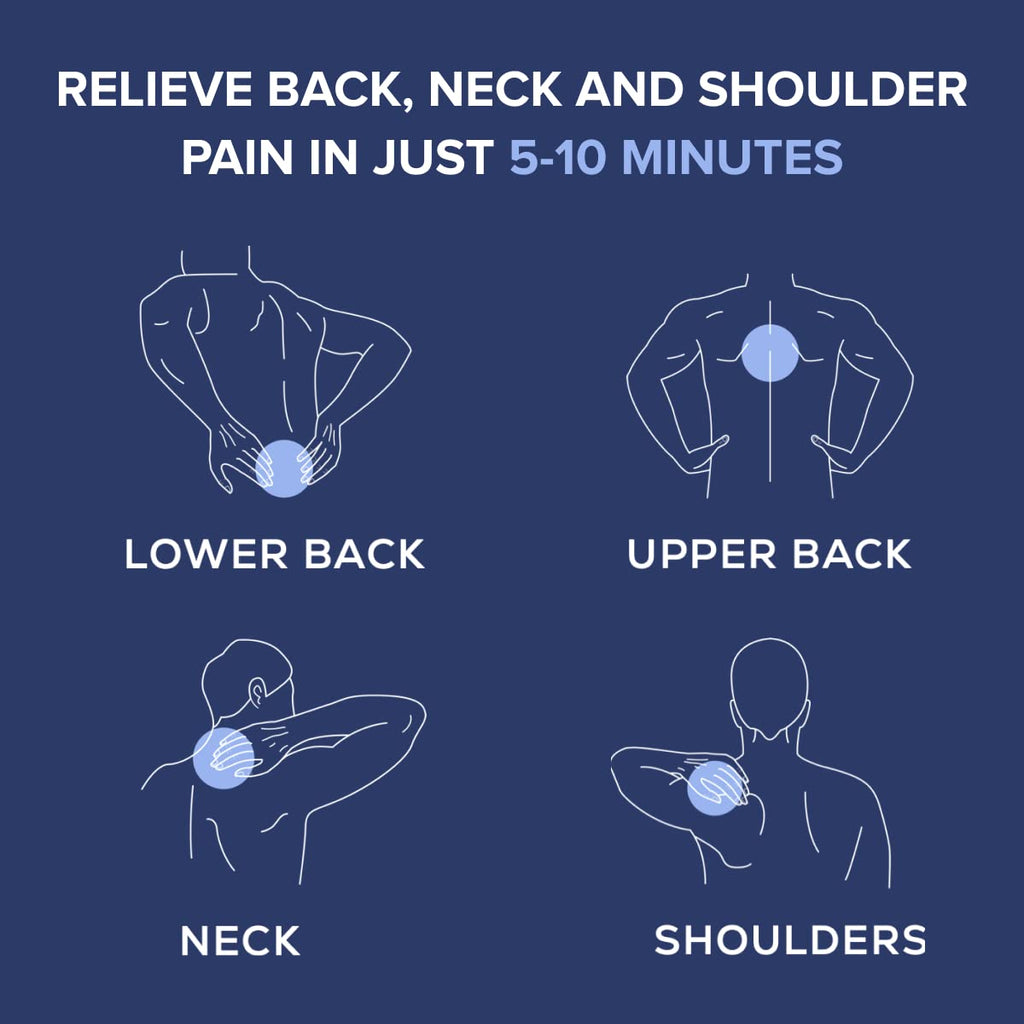 Doctor-Developed, Original Trigger Point Device for Full Back, Neck, Shoulder Pain Relief | Tension Headaches + Migraines | Zero-Stress Neutral Spine | Sitting or Laying | Expect DEEP Pressure