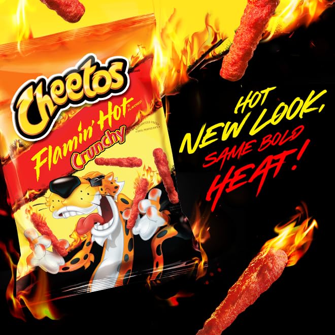 Frito Lay Flamin' Hot Mix, 6 Flavor Single Serve Cheetos, Doritos, Chester's & Funyuns Variety Pack, (40 Count)