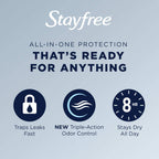 Stayfree Maxi Pads, Deodorant, 66 Count