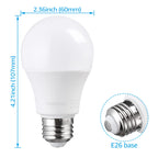 TORCHSTAR 1700LM Universal Garage Door Opener LED Light Bulb, UL FCC DOE, 15W Ultra Bright, Minimize Interference, 100W Eqv. 120V, A19 Bulbs, E26 Base, 3000K Warm White, Pack of 2