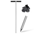 Soil Probe Rod,32"-48" Septic Tank Probe Rod,Beseetop Pipe Probe Made of Stainless Steel with Insulated T Handle Heavy Duty Perfect for Locating Septic Tank Underground Pipe Gravel Gopher Runs