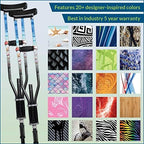 York Nordic - Spring Cushion Crutches Perfect for Sports Injuries and Travel - Heights 4'7" to 6'6" - Adjust Down to 22" for Travel
