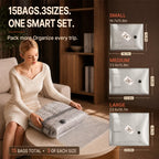 Vacbird Travel Vacuum Bags with Rechargeable Pump, Carry-On Space Saver