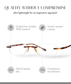 Scojo New York Gels Original Reading Glasses | 2.5x CRYSTAL | Readers for Men & Women | Stylish, Scratch-Resistant Lenses