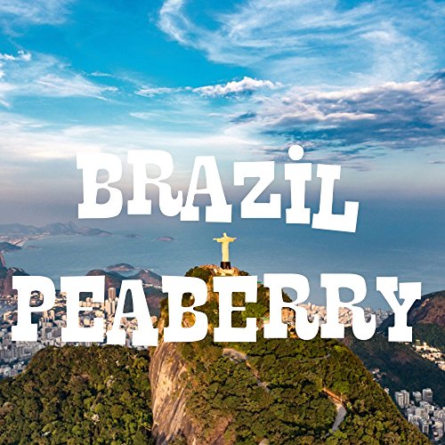 Brazil Peaberry Coffee, Ground, Naturally Low Acid, Fresh Roasted, 16-ounce