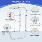 Zelen Blanket Lifter for Feet Lift Bar Sheet Riser Foot Tent Blanket Support Holder 26-34'' Adjustable Bed Cradle Assistance Device Hospital Bed Rail Accessories Leg Knee Ankle Post Surgery Recovery