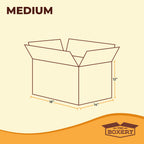 The Boxery Moving Boxes 10-Pack Medium 18x14x12 Inch Brown/Kraft Corrugated Cardboard Packing, Moving & Storage for Business/Home - Durable - Eco-Friendly, Recyclable - Made in the USA