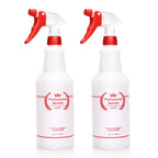 Plastic Spray Bottles 2 Pack, 32 Oz, Heavy Duty Sprayer, All-Purpose, Red