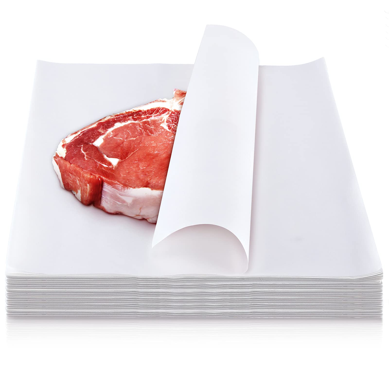 Sublimation White Butcher Paper Disposable Butcher Paper Sheets Square Meat Sheet Precut No Wax for Heat Press, Wrapping Meat, Art Project(100 Pieces,17 x 17 Inches)