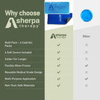 SHERPA THERAPY 4PK Flexible Gel Ice Packs for Injuries Reusable - Gel Ice Pack Cold Compress for Knee, Back, Neck, Wrist, Hand, Elbow, Ankle Pain Relief - 9.5" x 4.5"