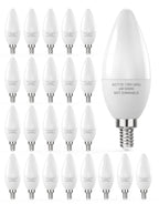 PARTPHONER E12 LED Light Bulbs B11 Candelabra Bulbs 60W Equivalent, Non-Dimmable 6W LED Candle Chandelier Bulb 600 Lumen, 5000K Daylight White, Pack of 24