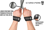 Gymreapers Lifting Wrist Straps for Weightlifting, Bodybuilding, Powerlifting, Strength Training, & Deadlifts - Padded Neoprene with 18 inch Cotton (Gray)