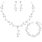 CSY Elegant Cubic Zirconia Bridal Jewelry Sets Wedding Birdes Bridesmaids