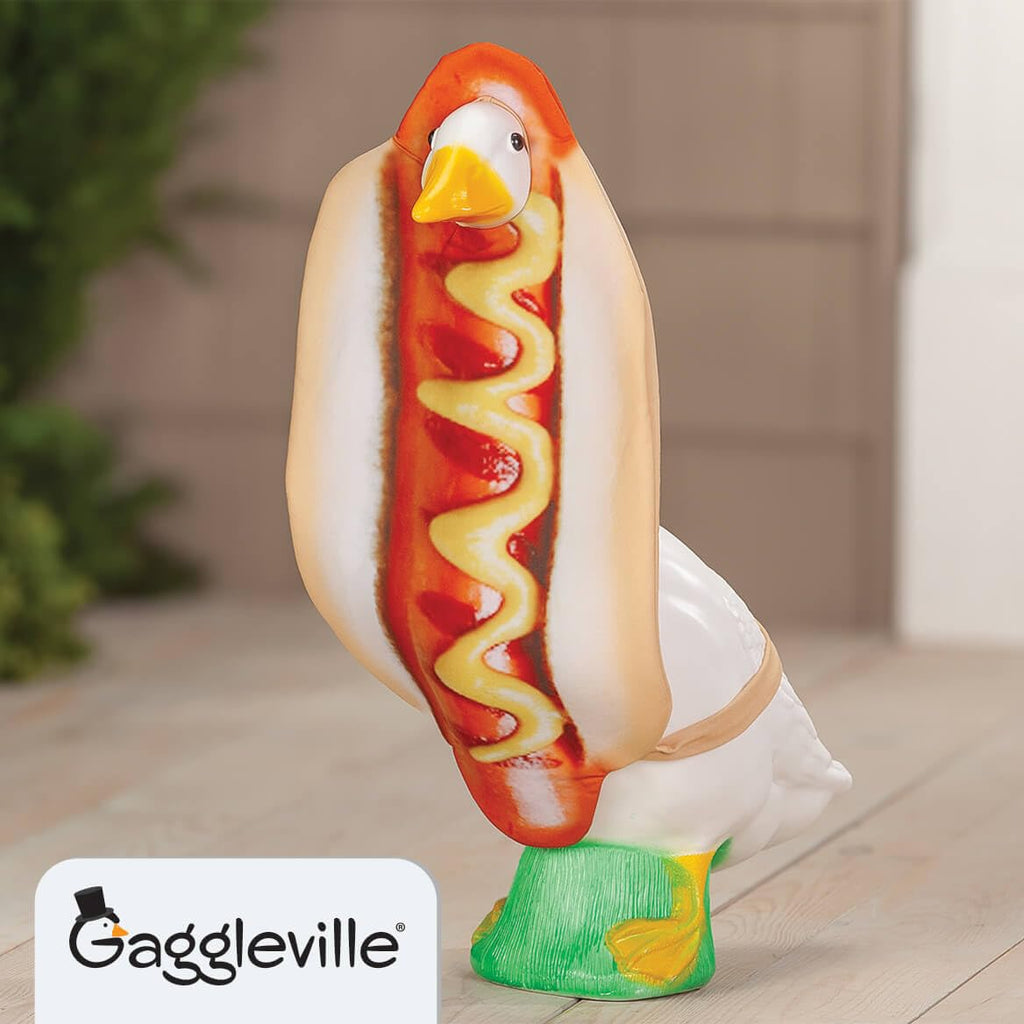 Gaggleville Hot Dog Goose Outfit, Fits Large 23" H Statue, by Fox Valley