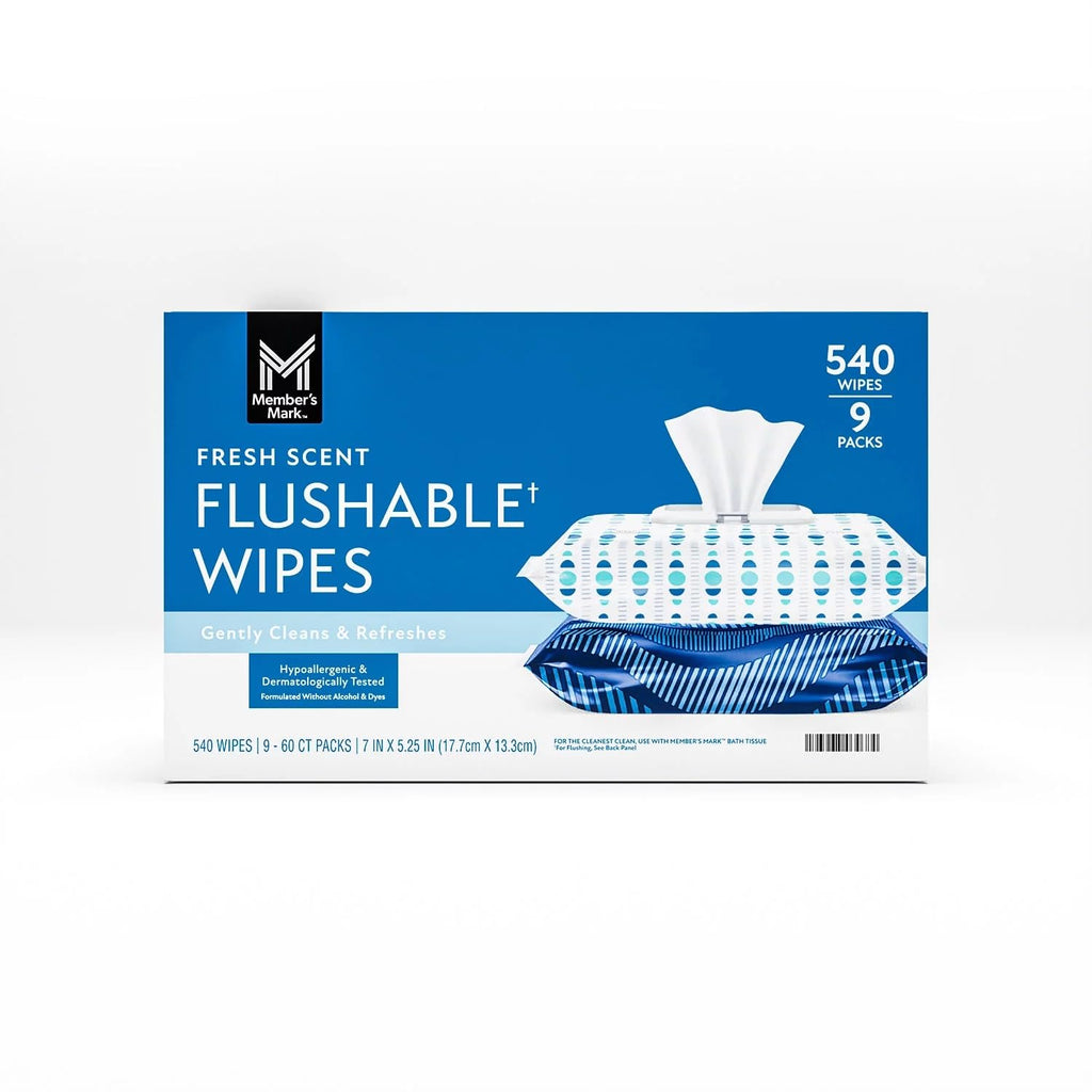 Member's Mark Flushable Wipes (9 pk, 540 wipes)