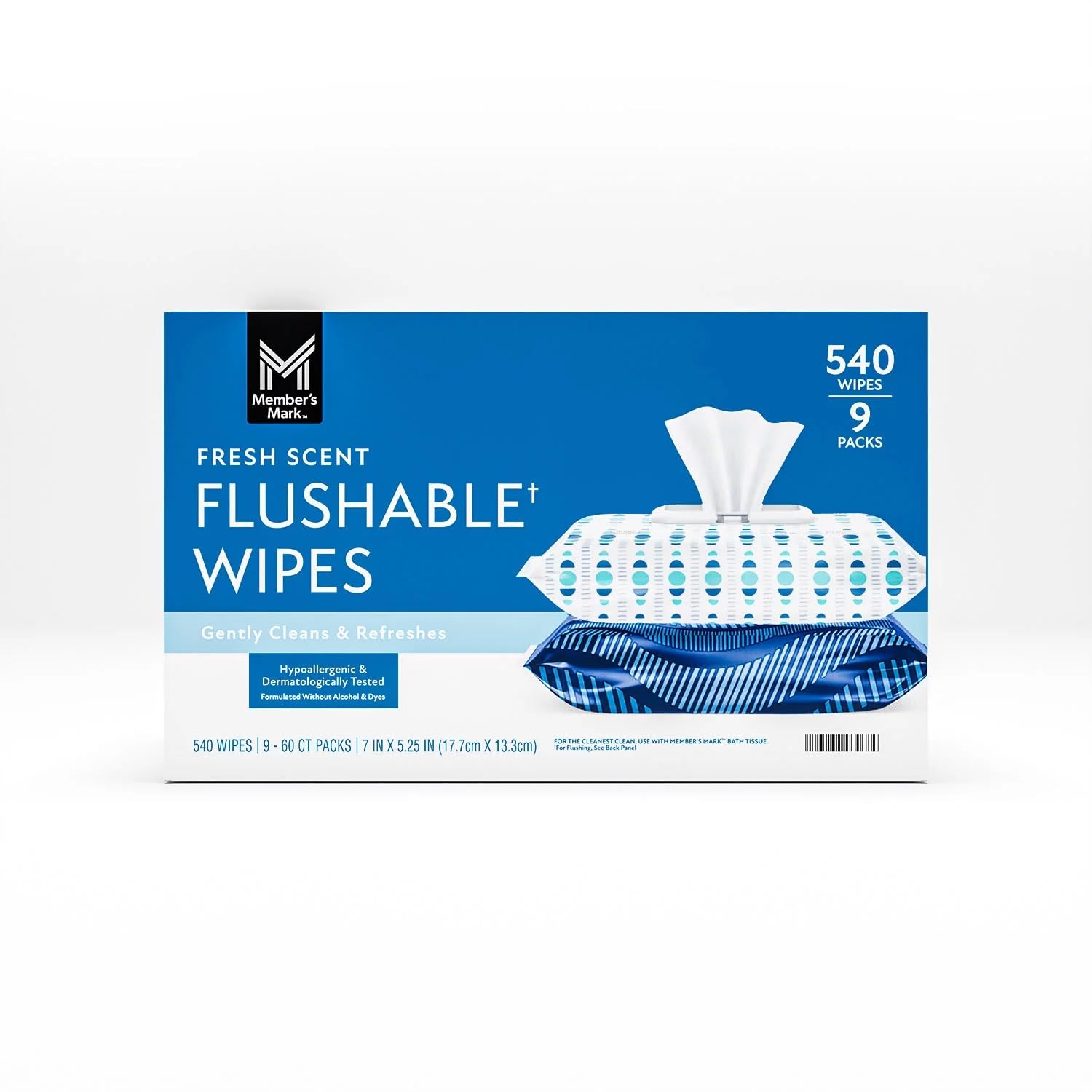 Member's Mark Flushable Wipes (9 pk, 540 wipes)