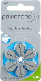 VARTA Power One Zinc Air Hearing Aid Batteries (Blue) Size 675 Pack of 60