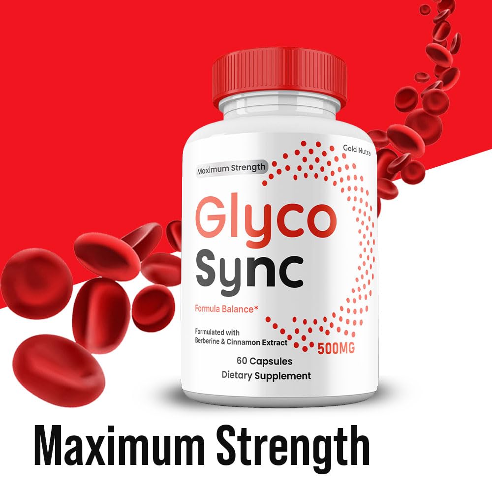Gold Nutra Glyco Sync Capsules, Premium All Natural Ingredients, Maximum Strength Pills GlycoSync Supplement (2 Pack)