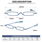 OWTXIS 3 Pack Mini Slim Pen Reading Glasses - Compact Readers with Pen Clip Case Spring Hinge Metal Frame Eyeglasses (Pink, Purple, Blue, +2.00)
