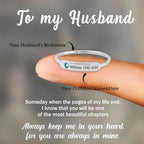 OVNMFH Personalized Birthstone Name Memorial Ring, Custom Engraved Memorial Jewelry for Women Men, Custom Name Date Loss Of Husband, Mom, Dad Love, Sympathy Gift for Loss Of Loved One