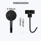 Tohoer Magnetic Hooks, Neodymium Magnets Hook Heavy Duty 30LBS with Rust Proof for Fridge, Refrigerator, Oven, Grill, BBQ, Key, Tools Holder, Utensil, Kitchen, Outdoor, Magnet for Hanging Wreaths