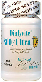 Dialyvite 800 Ultra D Multi-Vitamin Supplement for Dialysis Patients - 180 Tablets (6 Month Supply) - Value Bottle