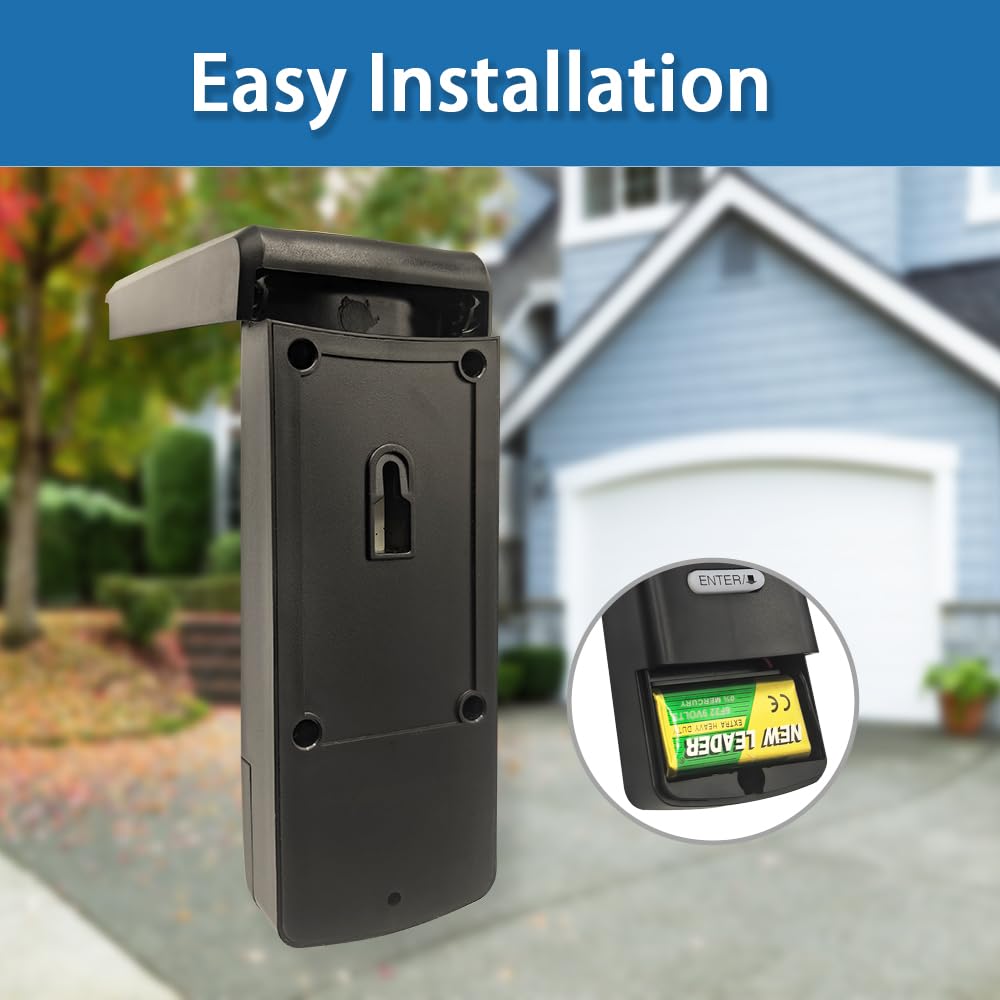 JUSTHILLUP Black Garage Door Opener Keypad Compatible with Liftmaster/Chamberlain/Craftsman Openers, Replace G940EV-P2, 878MAX, 877MAX, 877LM, 377LM, 977LM, Wireless Keyless Keypad