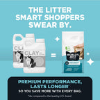 World's Best Cat Litter Poop Fighter, Urine & Poop Odor Defense, 15 lb Bag