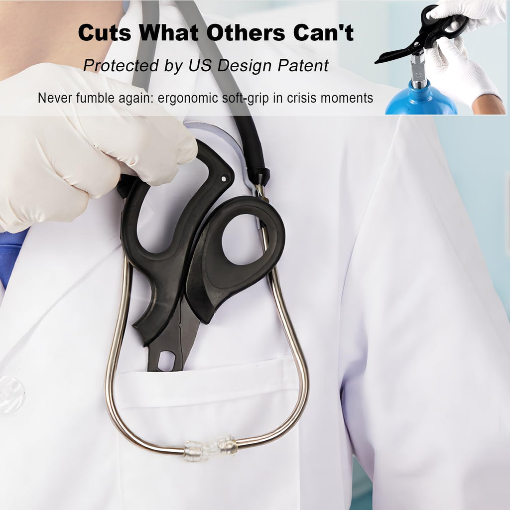 MEUUT Medical Scissors 2-Pack Trauma Shears for Nurses All Purpose Scissors