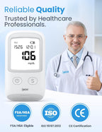 IMDK Blood Glucose Monitor Kit, Clinically Accurate Blood Sugar Test Kit with 100*Glucometer Strips, 100*Lancets, 1*Lancing Devices, No Coding Required