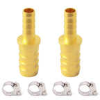 Metaland Brass Hose Barb Reducer, 3/8" to 3/16" Hose ID, Reducing Barbed Hose Splicer Mender Coupler Warter Fuel Air (Pack of 10)