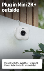 Blink Mini 2K+ (newest model) – Plug-in Home & Pet Indoor Security Camera with 2K video resolution, night vision, enhanced audio, motion detection – 2 cameras (White)