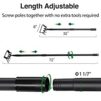 Oliynedy Stirrup Hoe Cultivator Garden Tool Heavy Duty,Scuffle Loop Action Hoe Weeding Gardening Hand Tools for Women Kids Men,Metal Weeder Scraper Garden Hoe Rake Weed Puller Long Handle 32-72
