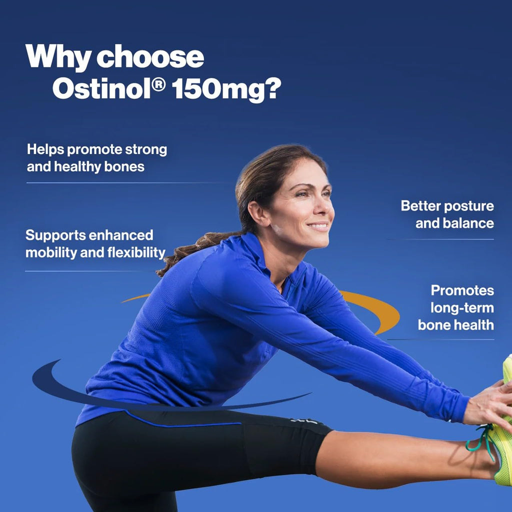 Ostinol Standard 150mg - Bone & Joint Supplement | Stem Cell Activation Certified | Bio Active Protein Complex for Mild Bone Loss & Mild Joint Dysfunction - 30 Capsules